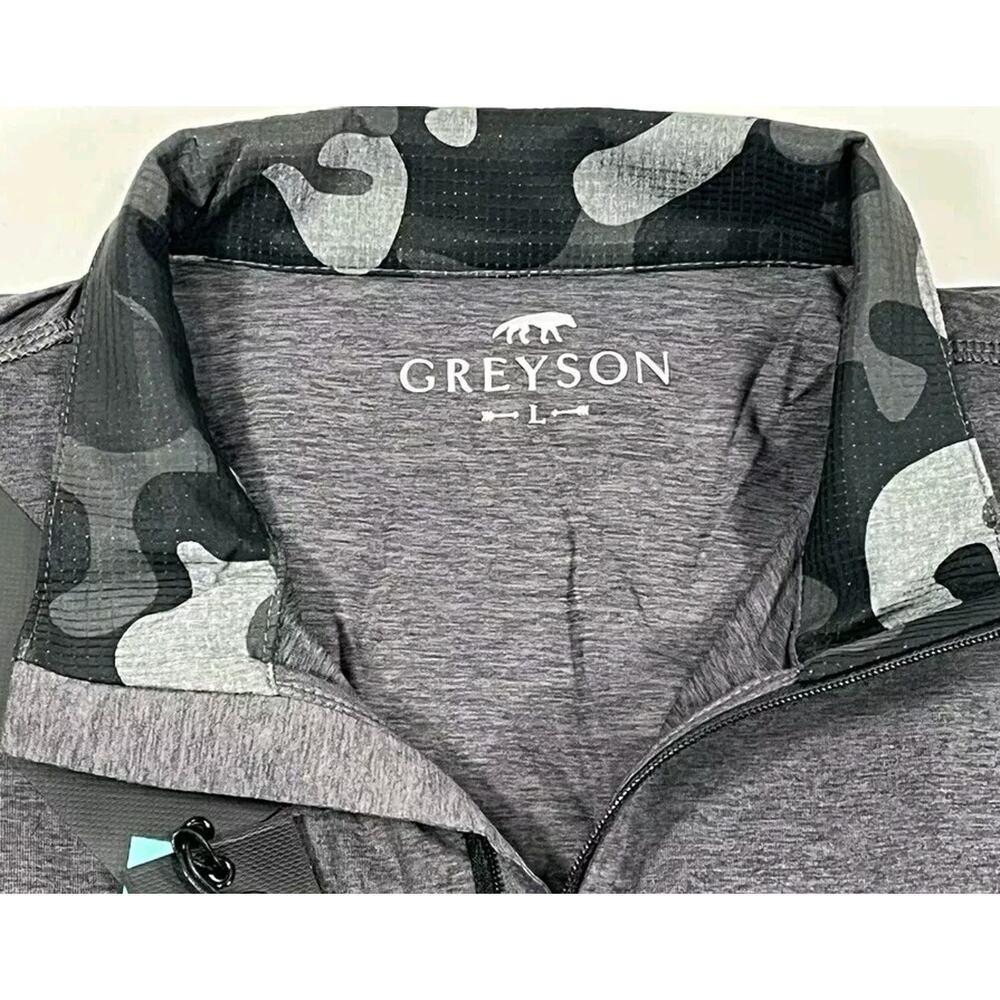 Greyson Mockneck Quarter Zip Wicking Slim Fit Men's Large Shepherd Gray NEW!! - Picture 9 of 9